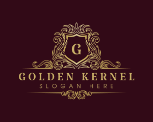 Luxury Elegant Crown Shield logo design