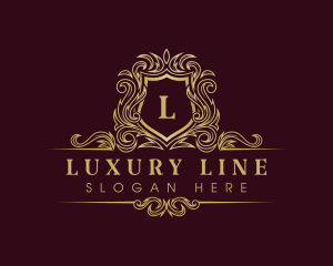 Luxury Elegant Crown Shield logo design