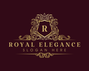 Luxury Elegant Crown Shield logo design