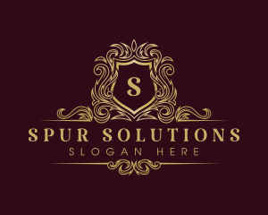 Luxury Elegant Crown Shield logo design