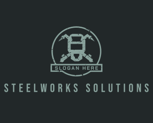 Industrial Welder Metalwork logo design