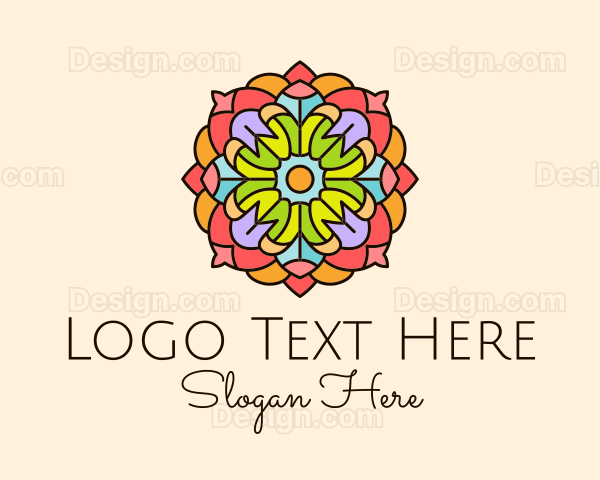 Floral Stained Glass Logo