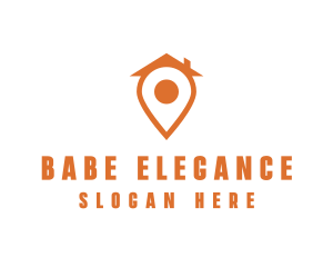 Orange Pin Home logo design