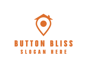 Orange Pin Home logo design