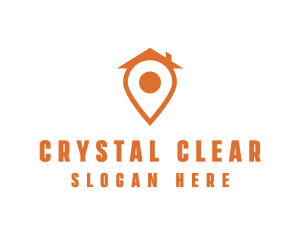 Orange Pin Home logo design