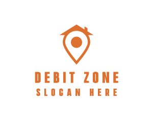 Orange Pin Home logo design