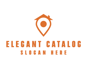 Orange Pin Home logo design