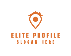 Orange Pin Home logo design