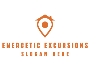 Orange Pin Home logo design