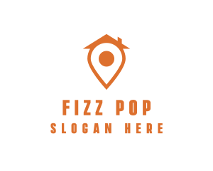 Orange Pin Home logo design