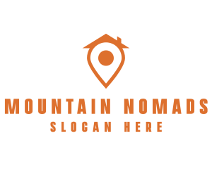 Orange Pin Home logo design