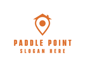 Orange Pin Home logo design