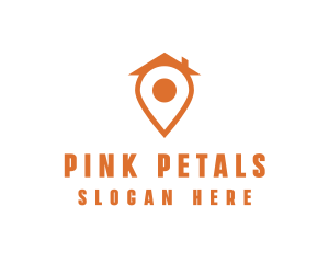 Orange Pin Home logo design