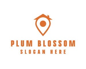 Orange Pin Home logo design