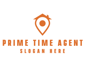 Orange Pin Home logo design