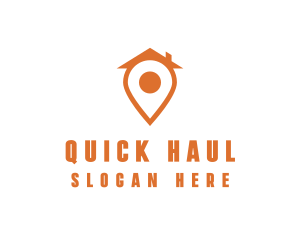 Orange Pin Home logo design