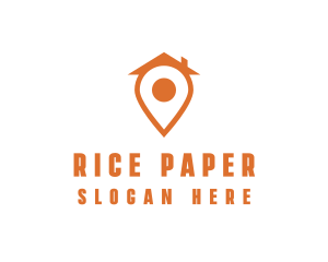 Orange Pin Home logo design