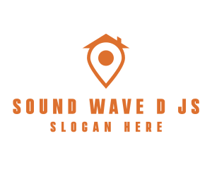 Orange Pin Home logo design