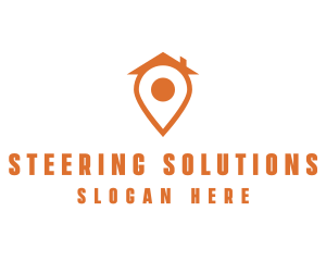 Orange Pin Home logo design