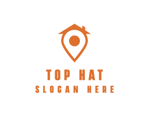 Orange Pin Home logo design