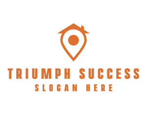 Orange Pin Home logo design