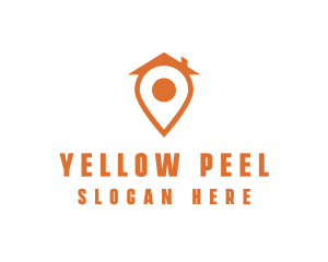 Orange Pin Home logo design