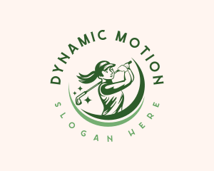 Female Athlete Golfer logo