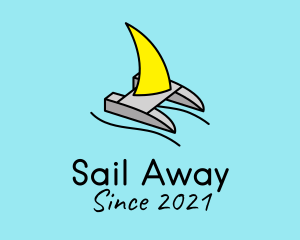 Sailing Boat Raft  logo design