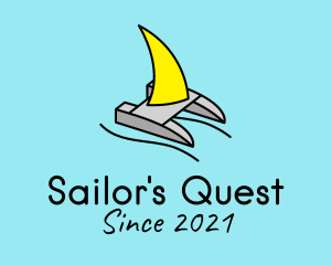 Sailing Boat Raft  logo design