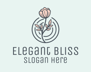 Pink Flower Badge logo