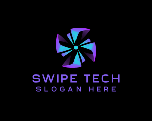 Tech Cyber Propeller logo design