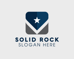 Modern Star Pocket Shield logo design