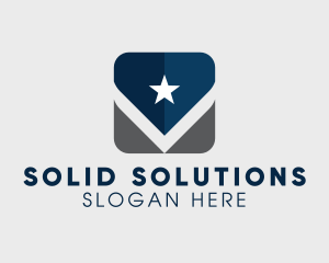 Modern Star Pocket Shield logo design