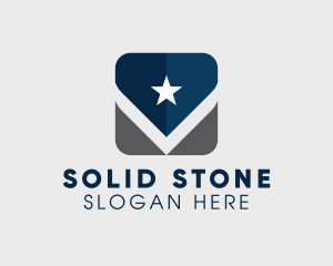 Modern Star Pocket Shield logo design