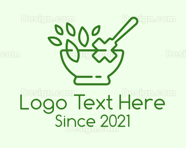 Medical Herb Outline Logo