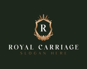 Royal Leaf Shield logo design