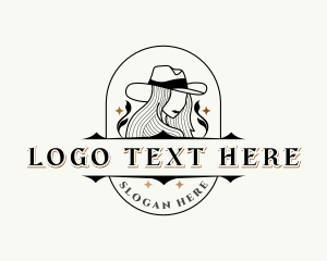 Western Cowgirl Hat logo