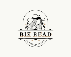 Western Cowgirl Hat logo design