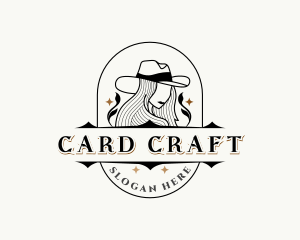 Western Cowgirl Hat logo design