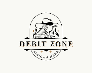 Western Cowgirl Hat logo design