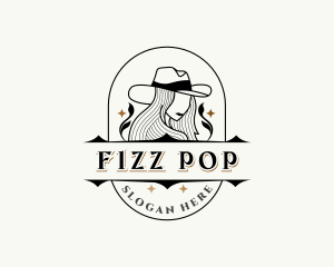 Western Cowgirl Hat logo design