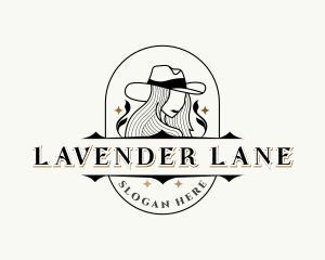 Western Cowgirl Hat logo design