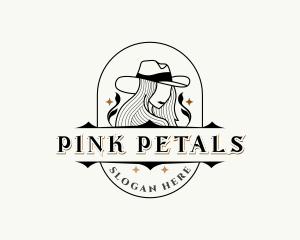 Western Cowgirl Hat logo design