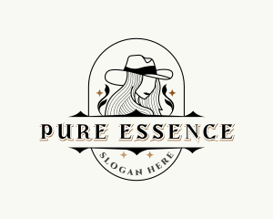 Western Cowgirl Hat logo design