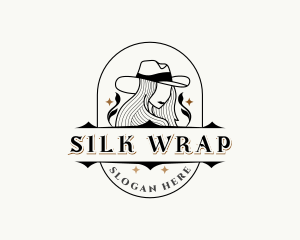 Western Cowgirl Hat logo design