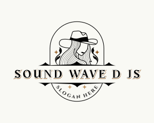 Western Cowgirl Hat logo design