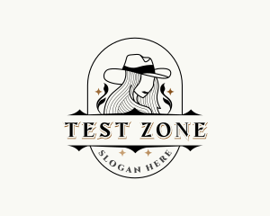 Western Cowgirl Hat logo design