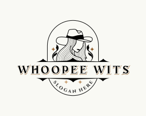 Western Cowgirl Hat logo design