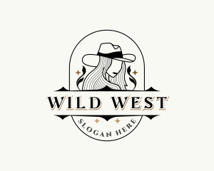 Western Cowgirl Hat logo