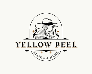 Western Cowgirl Hat logo design